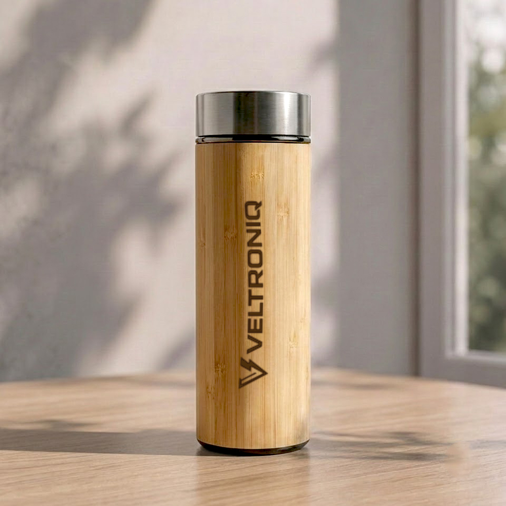 Premium Bamboo Bottle with logo