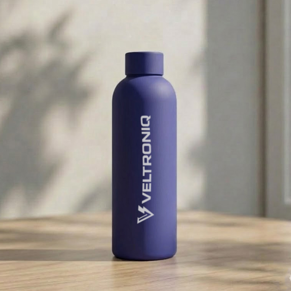 Blue Premium Matte Bottle with logo