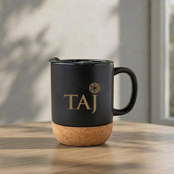 Cork Base Coffee Mug with logo
