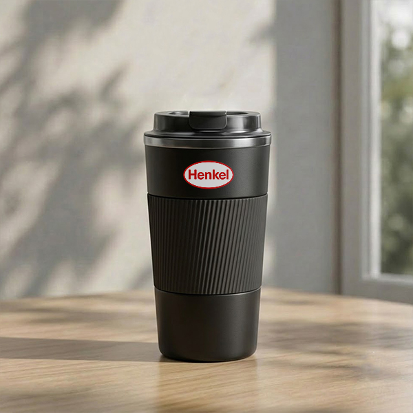 Classic Black Travel Tumbler with logo
