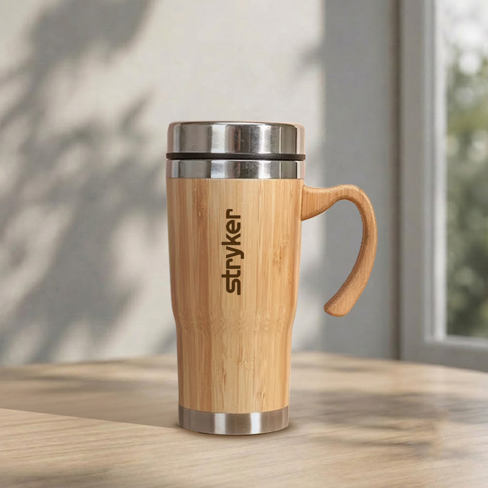 Bamboo Travel Tumbler with logo