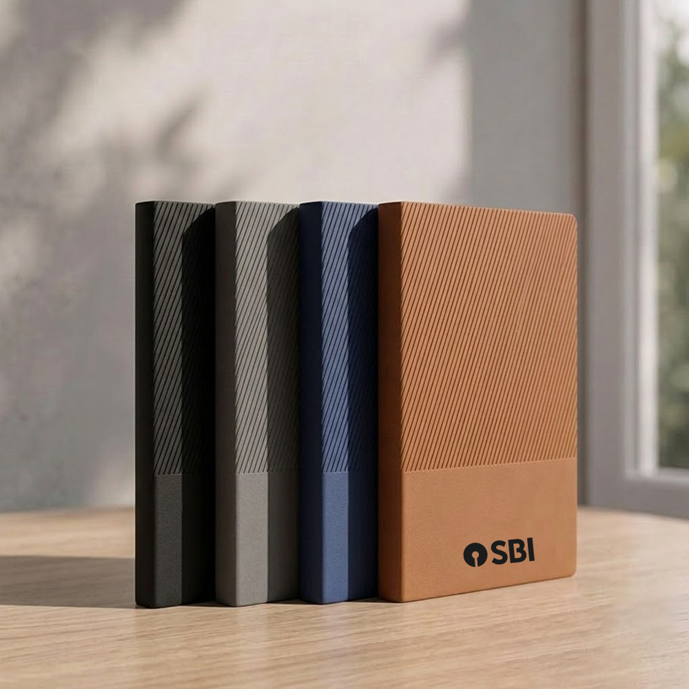 3 in 1 PU Leather Diary with logo