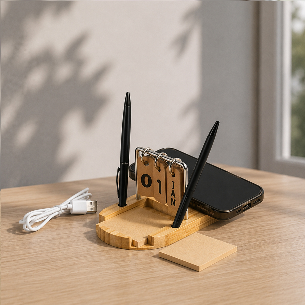 Bamboo Desk Charger