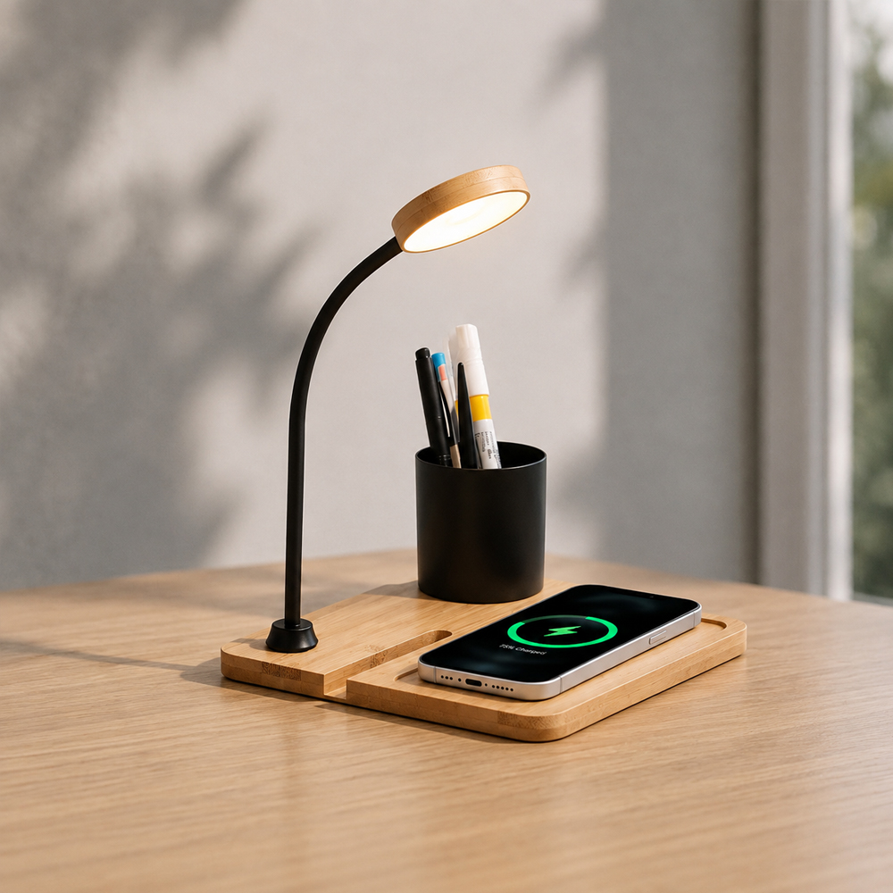 Bamboo LED Organizer