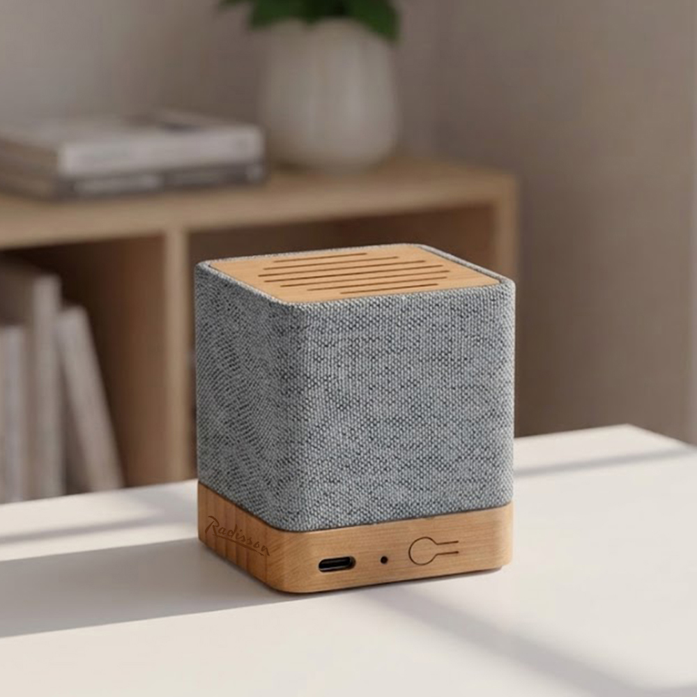 Bamboo Bluetooth Speaker with logo