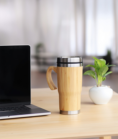 Bamboo Travel Mug with Handle