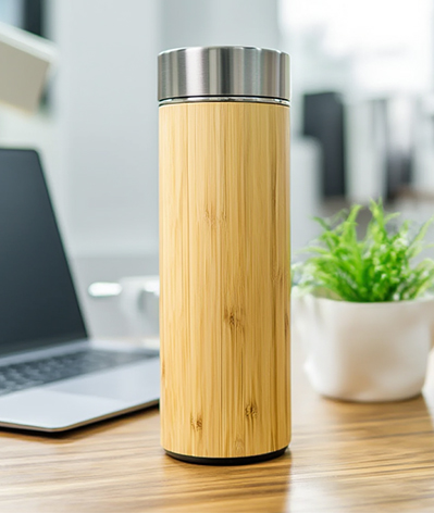 Bamboo Insulated Flask