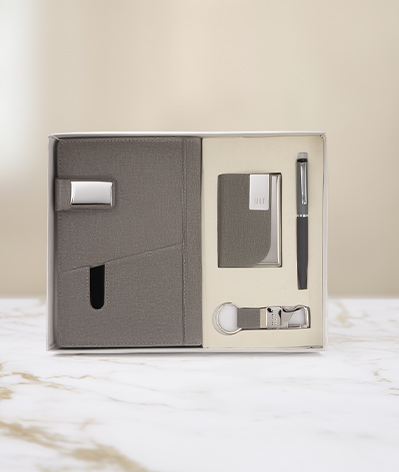 Grey Leather Executive Set