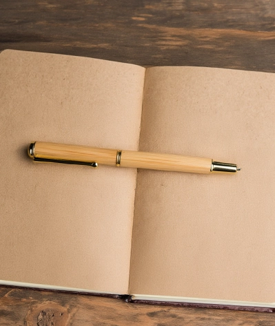 Bamboo Roller Pen Gold