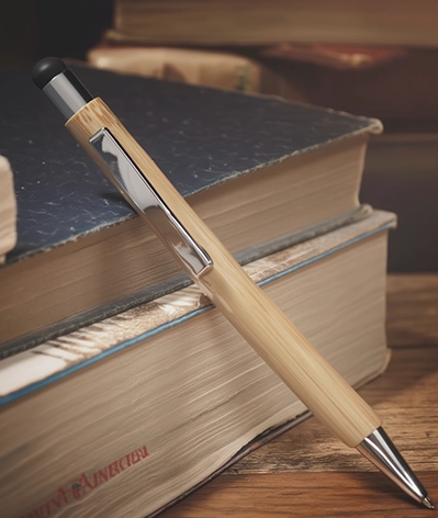 Bamboo Stylus Ballpoint Pen