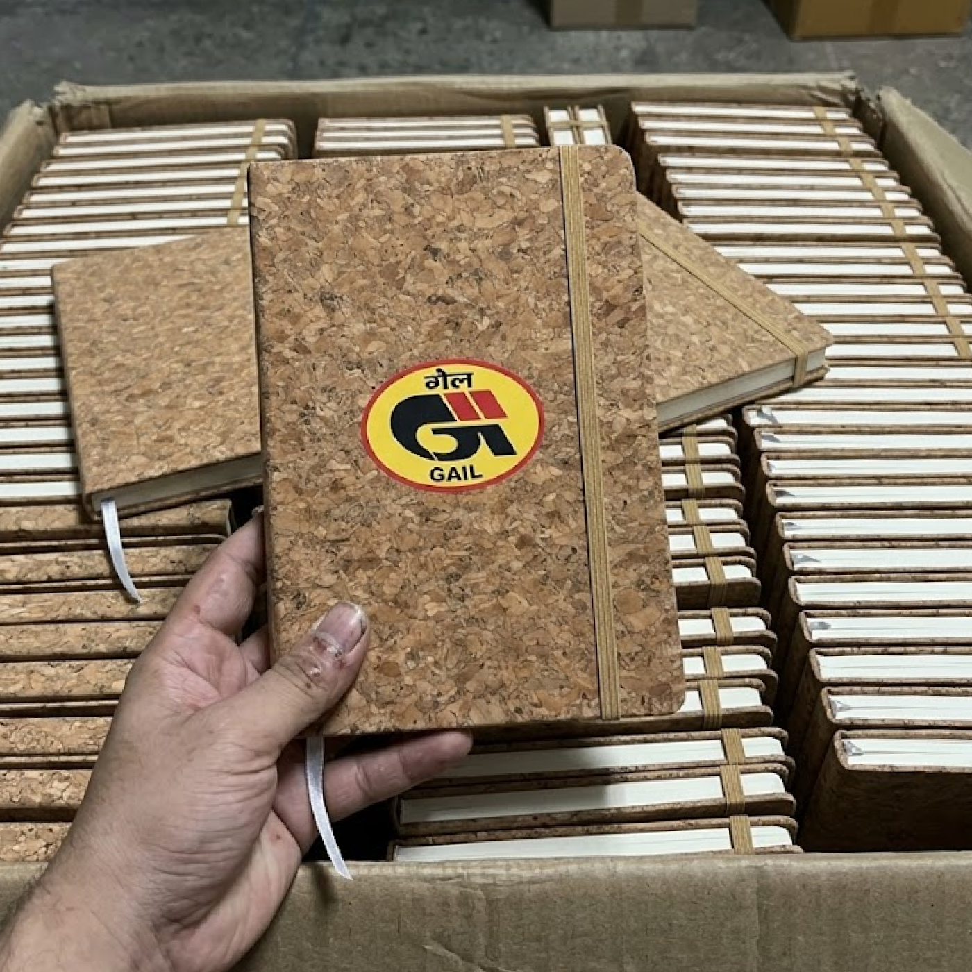 GAIL cork notebook