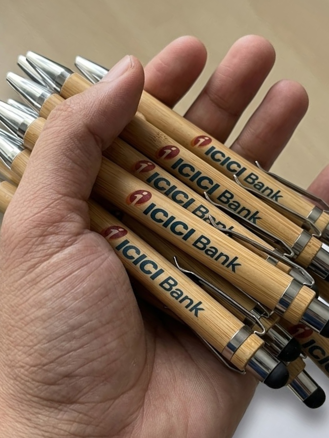 ICICI Bank bamboo pens