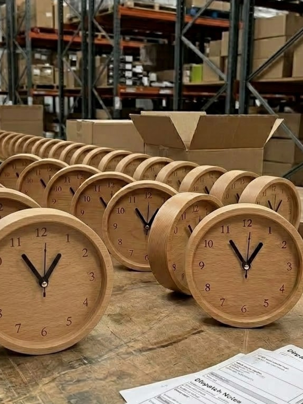 Wooden desk clocks