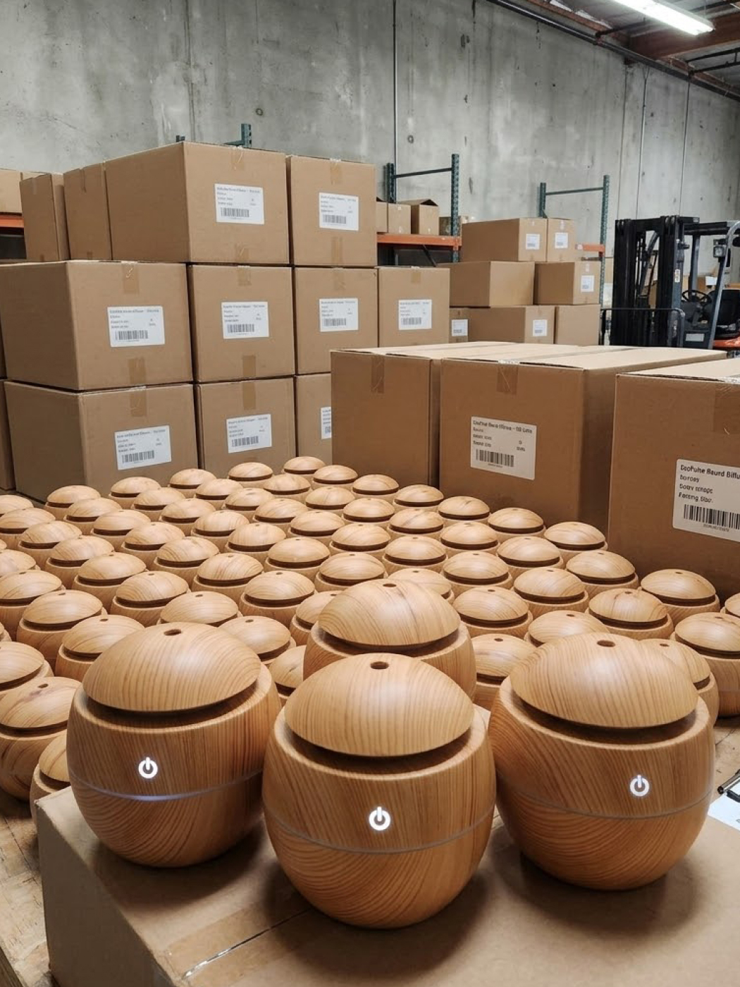 Wooden aroma diffusers packed