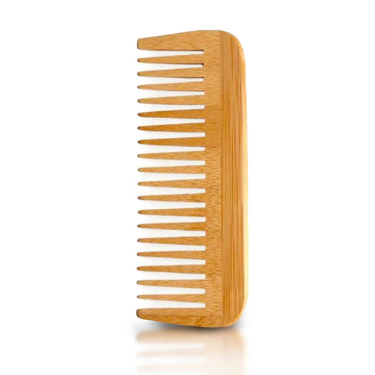 Handcrafted bamboo comb for smooth, static-free hair
