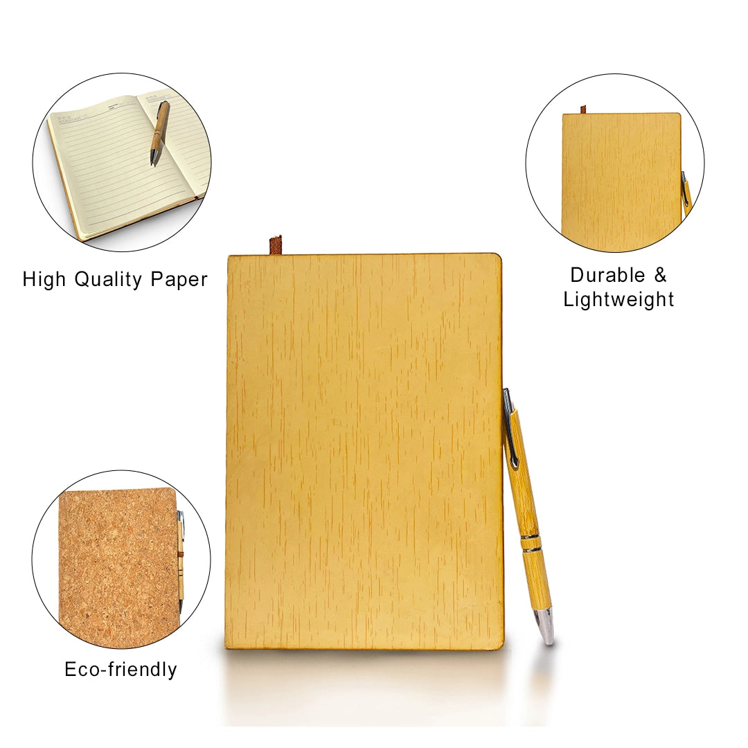 21cm bamboo cork diary, easy carry