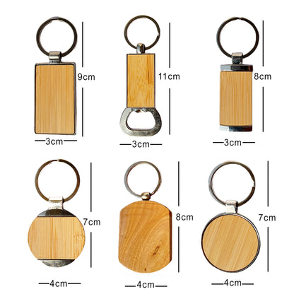 Bamboo keychain with a touch of nature - meserii.com
