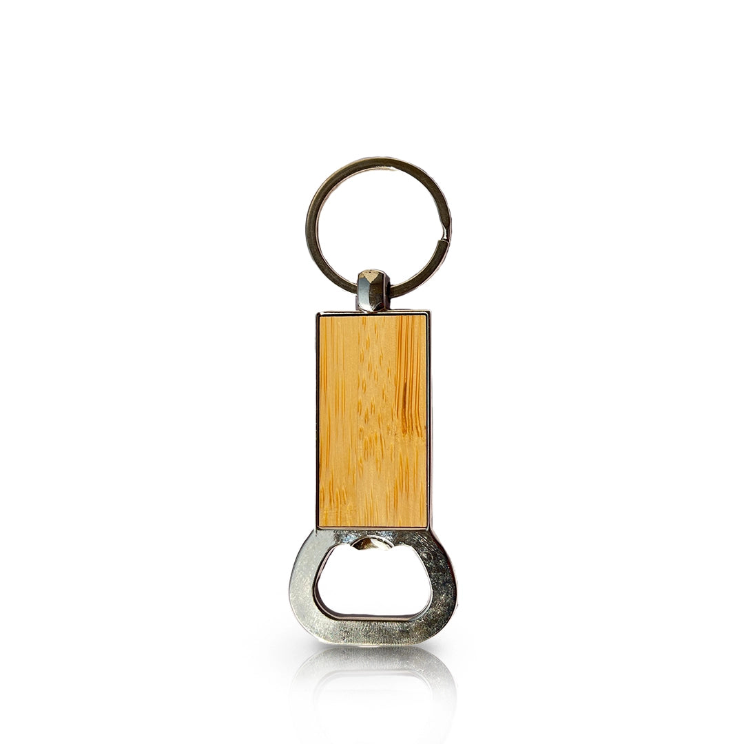 Durable bamboo keychain, ideal for eco-friendly lifestyles