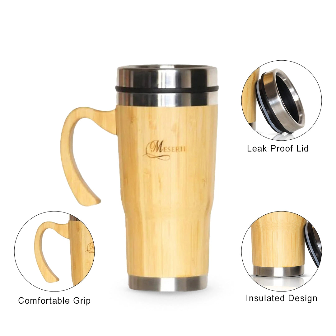Durable bamboo coffee cup for daily use
