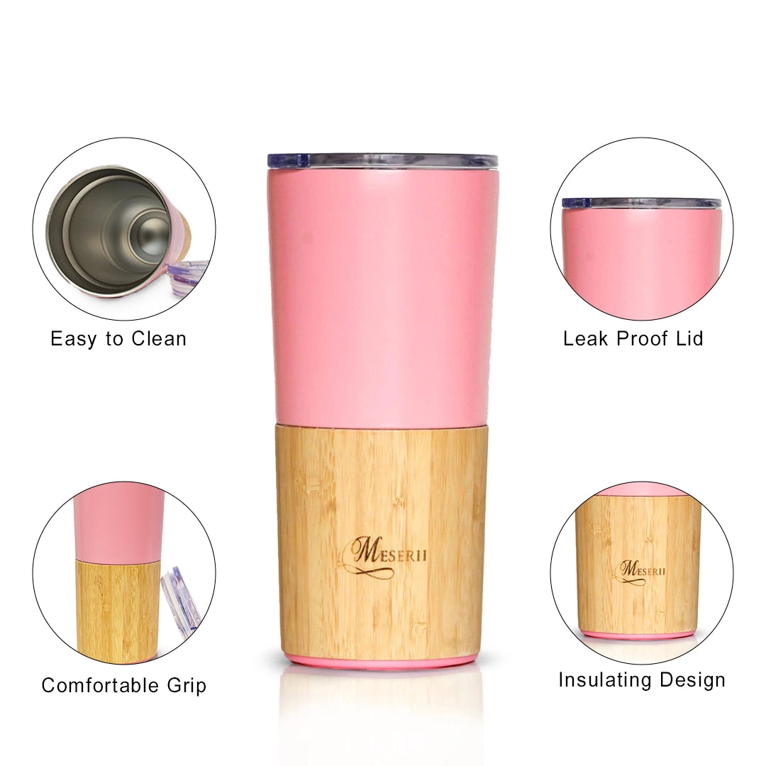 Stainless Steel Interior Bamboo Cup - meserii.com